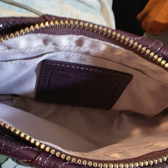 COACH  Purple Embossed Clutch - Picture 13 of 15
